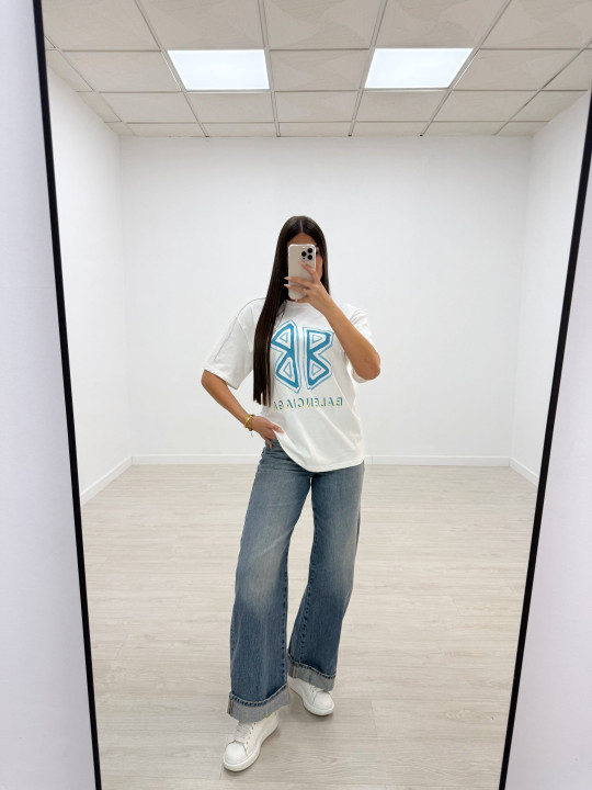CAMISETA BALENC BB AZUL-BLANCA CAMISETA BALENC BB AZUL-BLANCA